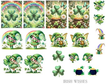 Irish Wishes Waterslide Nail Decals