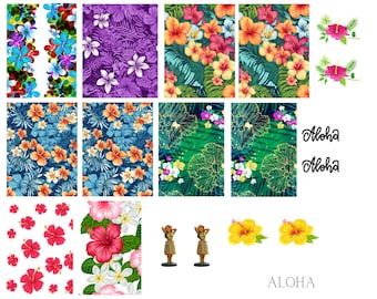 Aloha Waterslide Nail Decals