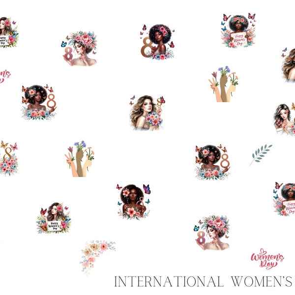 International Women's Day Waterslide Nail Decals