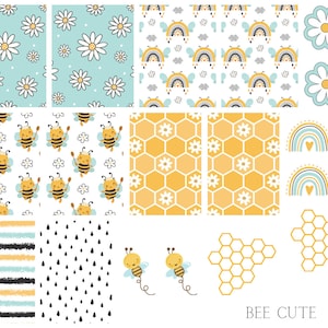 Bee Cute Waterslide Nail Decals