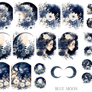 Blue Moon Waterslide Nail Decals