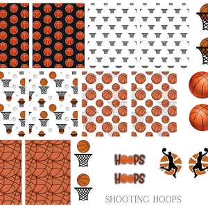 Shooting Hoops Waterslide Nail Decals