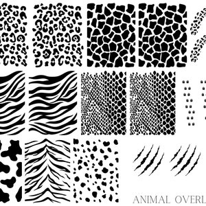 Animal Overlay Waterslide Nail Decals
