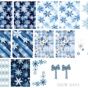 Snow Days Waterslide Nail Decals