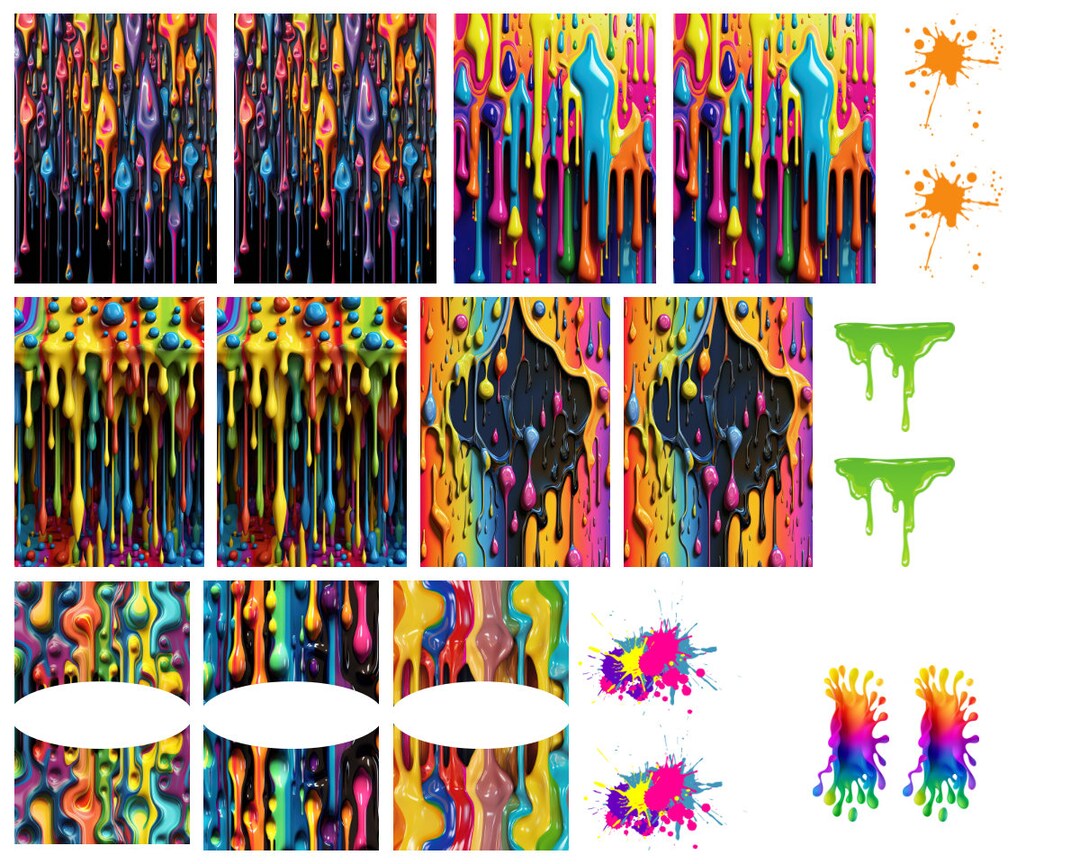 3D Paint Drip Waterslide Nail Decals Etsy