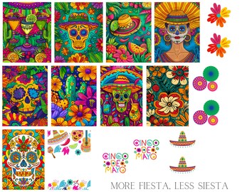 Calcomanías para uñas con diseño de tobogán acuático "Más fiesta, menos siesta"