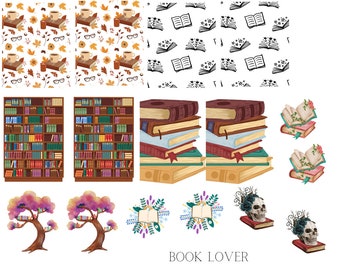Book Lover Waterslide Nail Decals