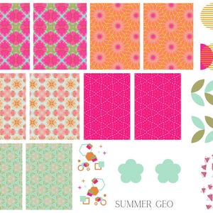 Summer Geo Waterslide Nail Decals