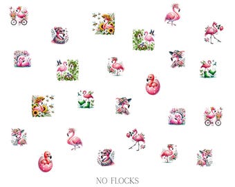 No Flocks Waterslide Nail Decals