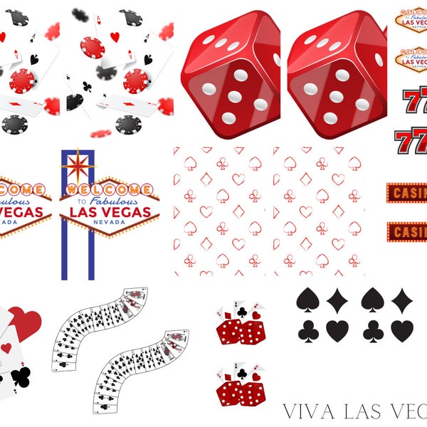 Viva Las Vegas Waterslide Nail Decals