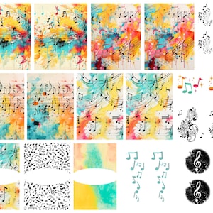 Feel the Beat Waterslide Nail Decals