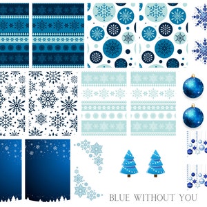 Blue Without You Waterslide Nail Decals