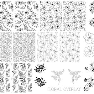 Floral Overlay Waterslide Nail Decals