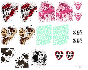 Moo waterglijbaan nagels stickers
