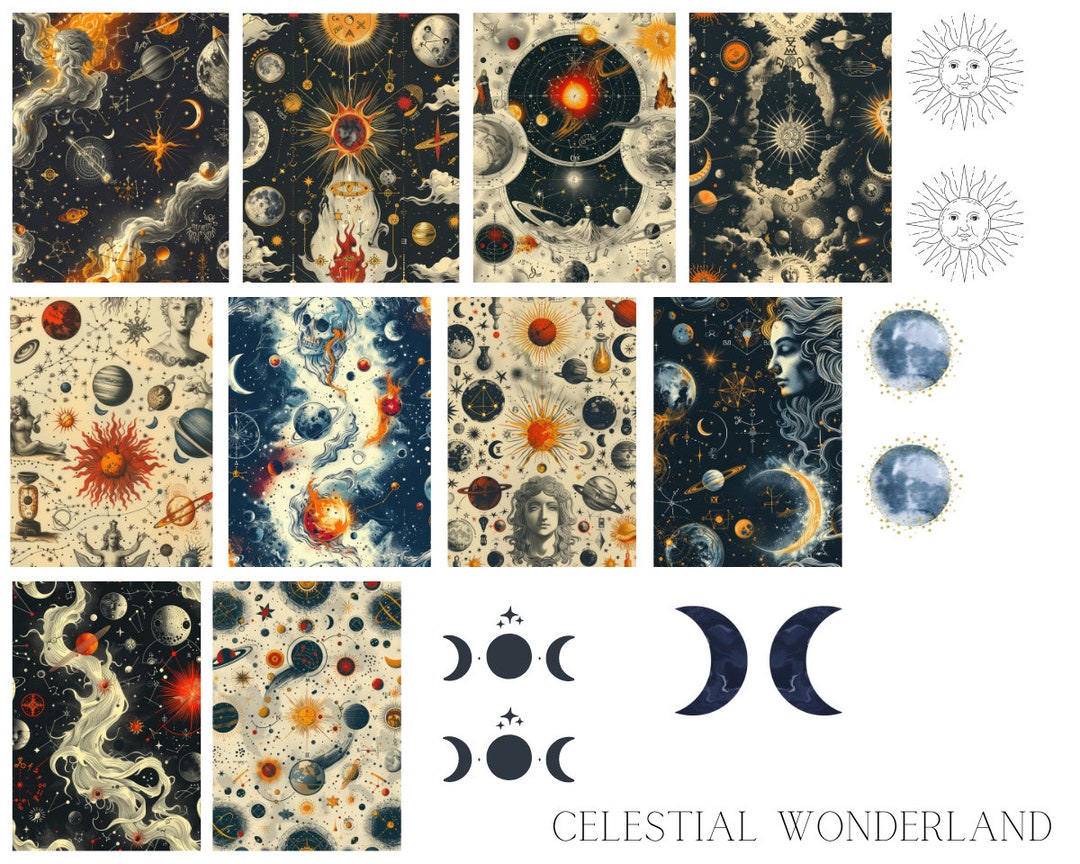 Celestial Wonderland Waterslide Nail Decals - Etsy