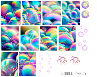 Bubble Party Waterslide Nail Decals