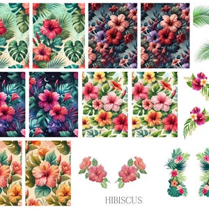 Hibiscus Waterslide Nail Decals