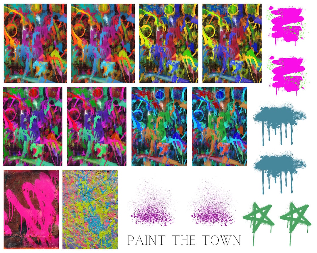 Paint the Town Waterslide Nail Decals Etsy