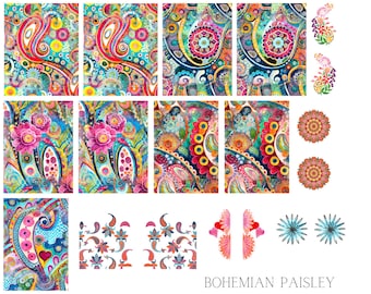 Bohemian Paisley Waterslide Nail Decals