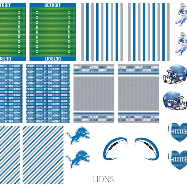 Detroit Lions Stencil - Etsy