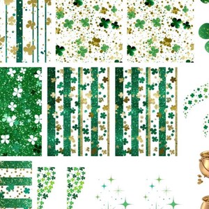 Shamrock Glitter Waterslide Nail Decals