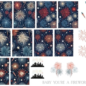 Baby You&#39;re a Firework Waterslide Nail Decals