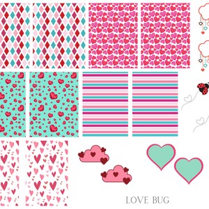 Love Bug Waterslide Nail Decals