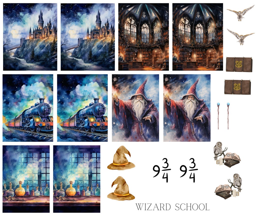 Wizard School Waterslide Nail Decals - Etsy