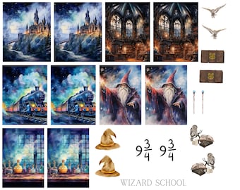 Wizard School Waterslide Nail Decals