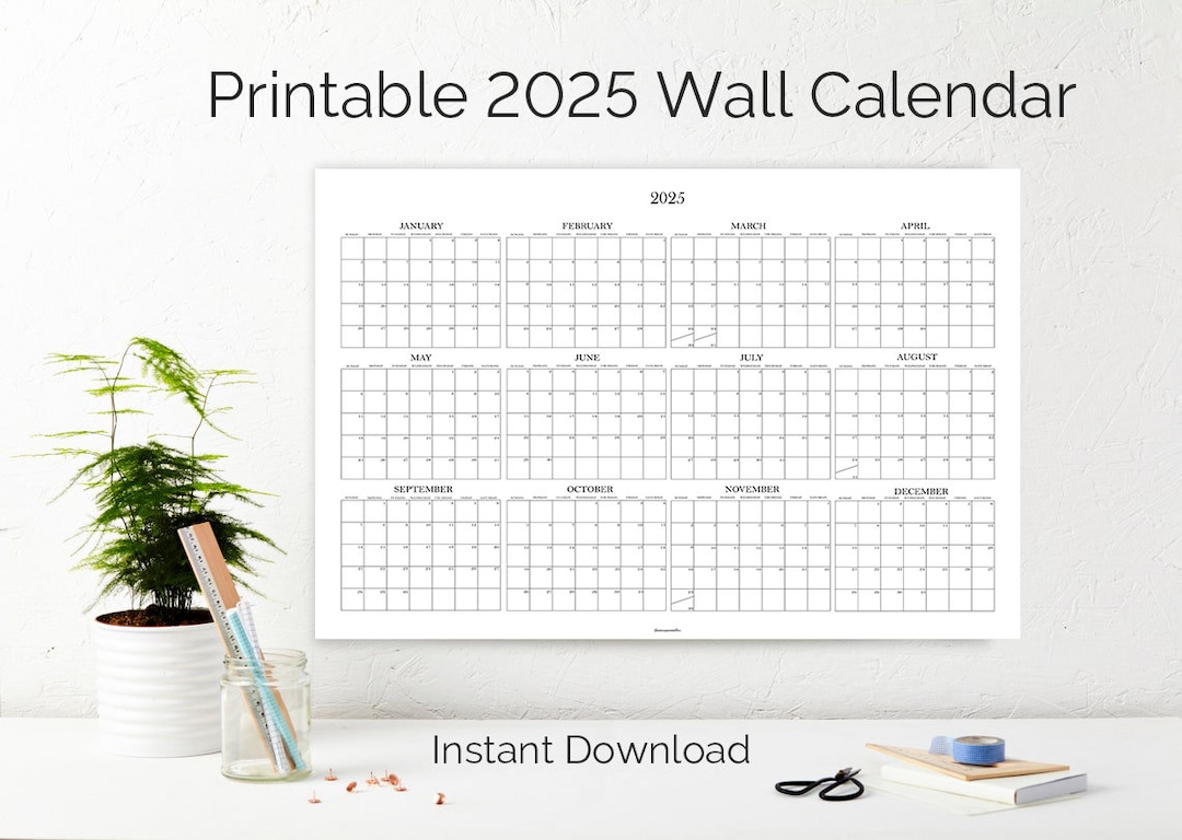 2025 Large Printable Calendar Template, Big Wall Calendar, Le Calendrier, Calendario Pare Grande