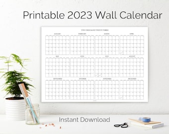 Calendrier Smartphone 2023 2022 Printable Calendar 2022 Big Wall Calendar Le Calendrier | Etsy