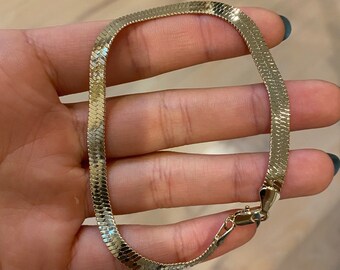 Chain 8.5 Bracelets 1861 3 Vintage Brass Herringbone 2mm