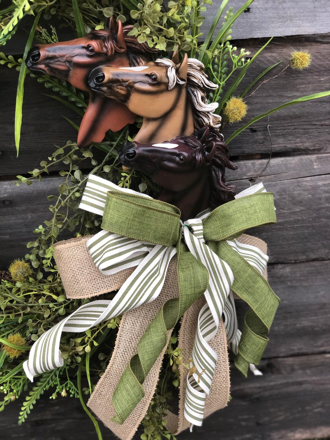 Horse lover wreath everyday horse wreath horse decor | Etsy