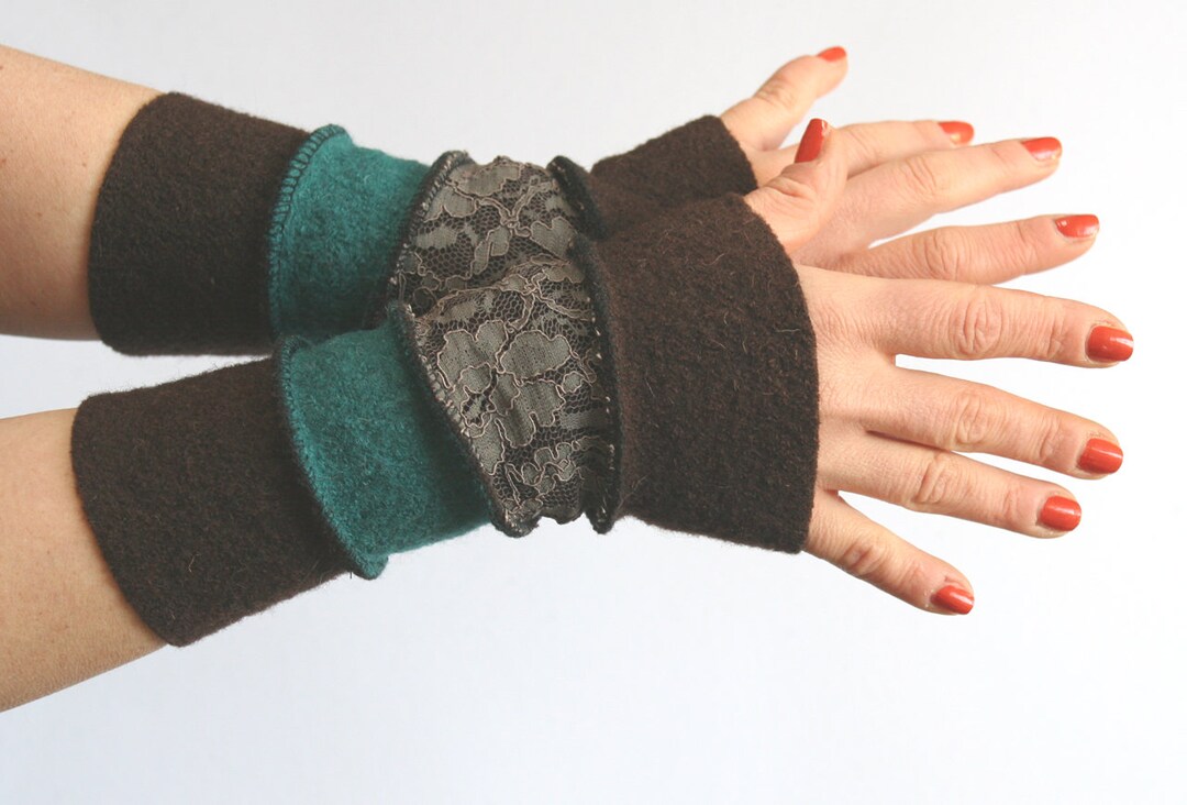 Gauntlets, Arm Warmers, Wool Arm Warmers, Wool Cuffs, Multicoloured