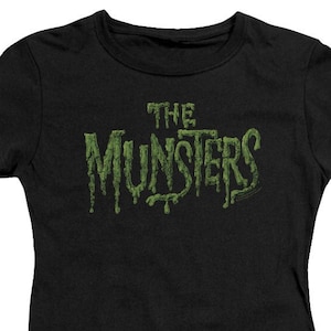 The Munsters Distress Logo Woman&#39;s and Juniors Black Shirts