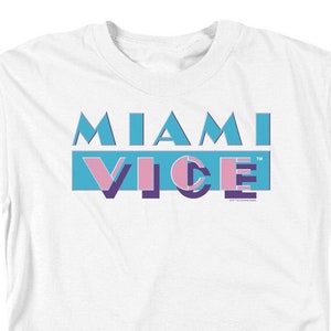 Miami Vice Logo Adult White Shirts