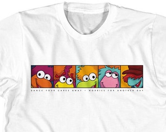 Fraggle Rock Characters White Shirts