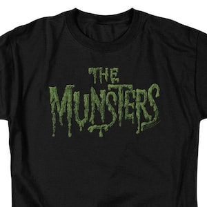 The Munsters Distressed Logo Black Shirts