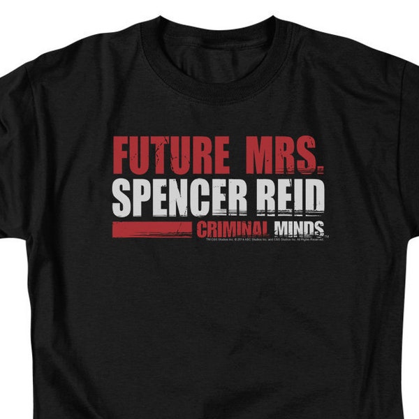 Criminal Minds Future Mrs. Spencer Reid Black Shirts