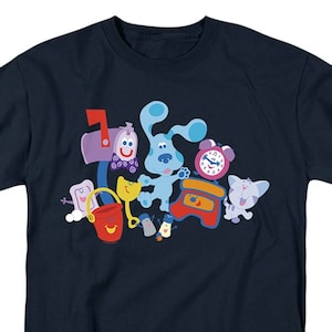 Blue's Clues Characters Navy Blue Shirts