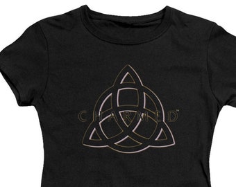 Charmed Triquetra Logo Woman's and Juniors Black Shirts