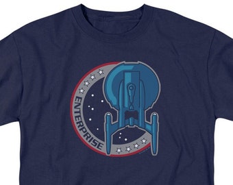 Star Trek Enterprise Patch Chemises Bleu Marine