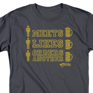 Cheers Man Meets Beer Charcoal Shirts