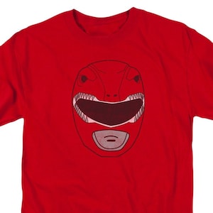Power Rangers Red Ranger Mask Adult Red Shirts