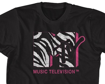 MTV Zebra Logo Black Shirts - Etsy