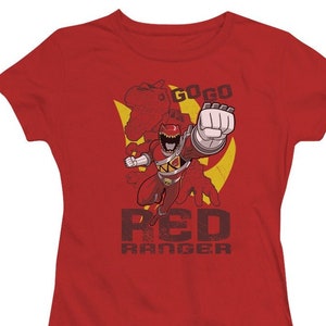 Power Rangers Go Go Red Ranger Women&#39;s Cotton T-Shirt