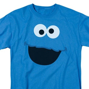 Sesame Street Cookie Monster Face Turquoise Shirts - Etsy