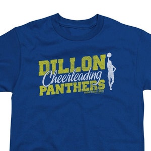 Friday Night Lights Dillon Cheerleading Panthers Kid&#39;s Royal Blue Shirts