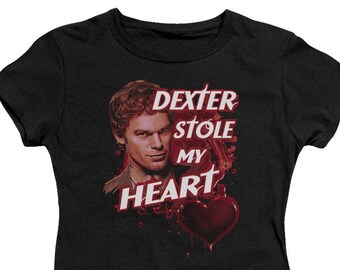 Dexter Stole My Heart Woman's and Juniors Black Shirts