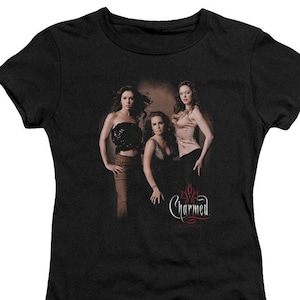 Charmed Three Hot Witches Woman&#39;s and Juniors Black Shirts